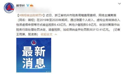 打击明星网红偷税漏税,维护税收公平正义